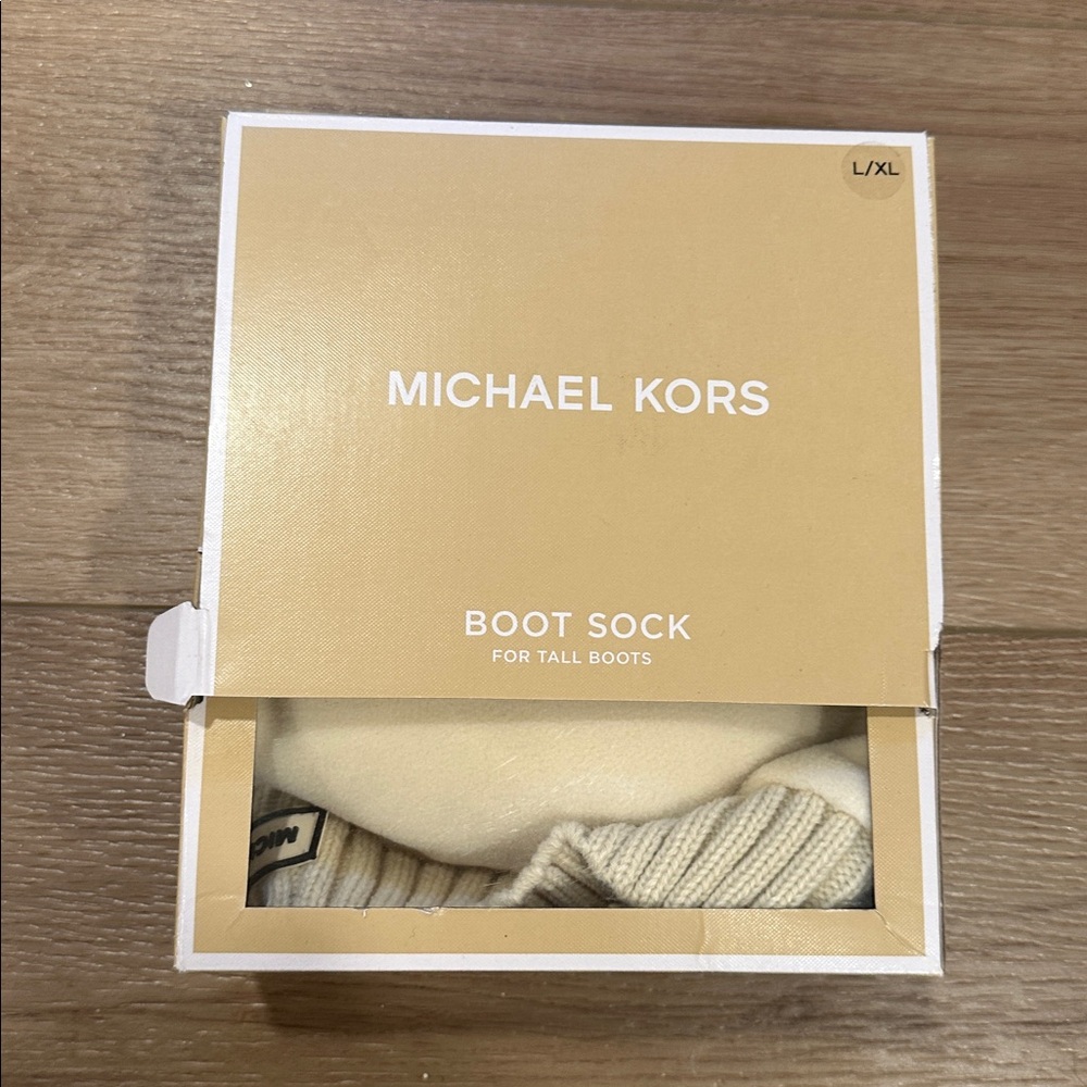 Michael Kors Beige Boot Socks